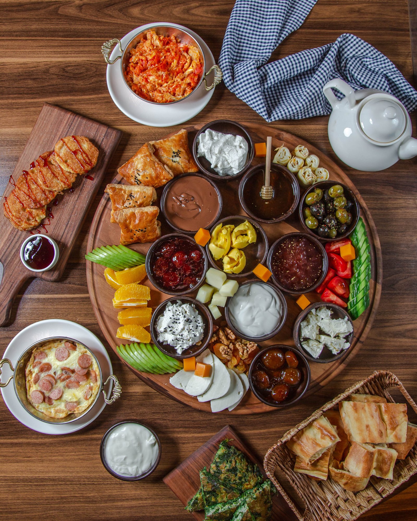yummy breakfast set top view scaled